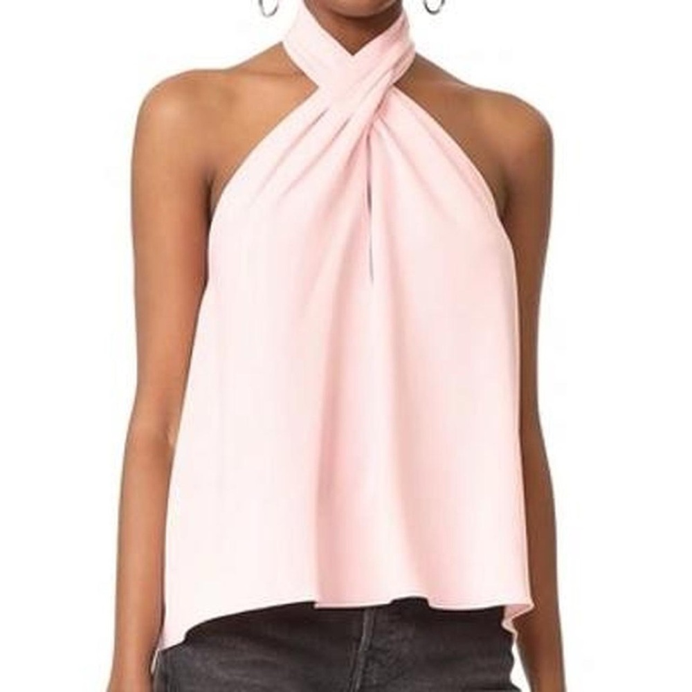 Amanda Uprichard Light Pink Halter Blouse